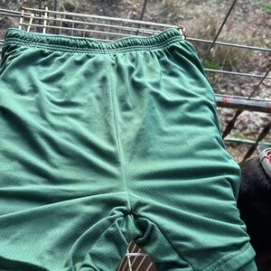 Athletic Works AW Green Elastic Waist Mesh Shorts Nylon Activewear Lined Men’s M